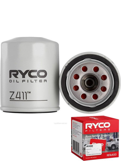 Ryco Oil Filter Z411 + Service Stickers MGB-KIT-RYC-3039 Ryco - Micks Gone Bush
