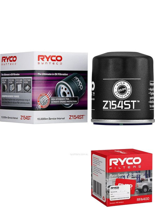 Ryco Syntec Oil Filter Z154ST + Service Stickers MGB-KIT-RYC-3212 Ryco - Micks Gone Bush