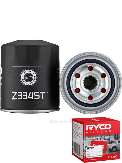 Ryco Syntec Oil Filter Z334ST + Service Stickers MGB-KIT-RYC-3216 Ryco - Micks Gone Bush