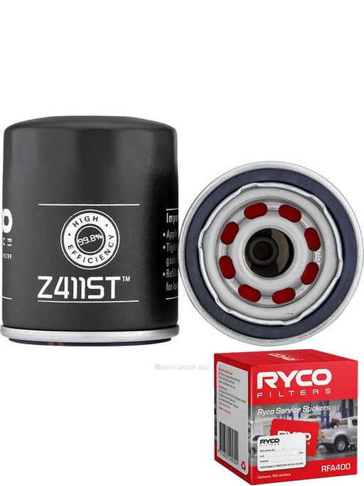 Ryco Syntec Oil Filter Z411ST + Service Stickers MGB-KIT-RYC-3219 Ryco - Micks Gone Bush
