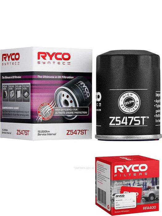 Ryco Syntec Oil Filter Z547ST + Service Stickers MGB-KIT-RYC-3227 Ryco - Micks Gone Bush
