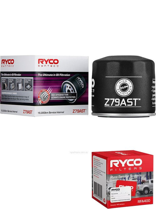 Ryco Syntec Oil Filter Z79AST + Service Stickers MGB-KIT-RYC-3232 Ryco - Micks Gone Bush