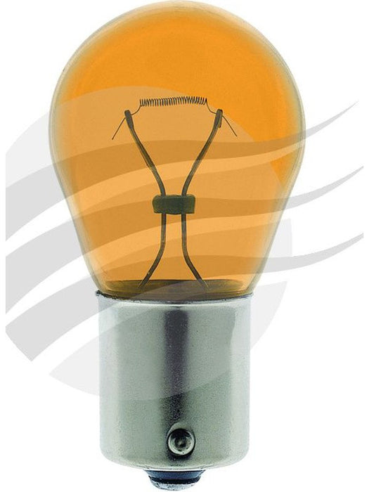 Hella Pack 10 Globe 12V 21W Bau15S Amber Long Life Turn Signal Lamp RY1221LL Hella - Micks Gone Bush