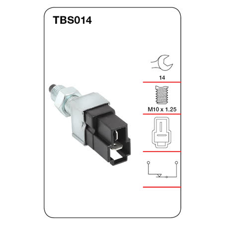 Tridon Stop Light Switch TBS014 M10 X 1.25 Normally Closed SWITCH TRIDON - Micks Gone Bush
