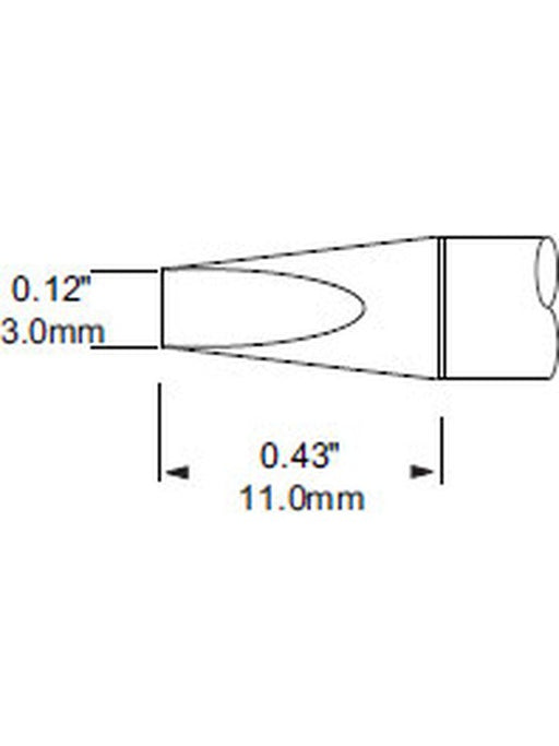 Metcal Cartridge Chisel 3mm (0.118 In) 30 DEG SCP-CH30 METCAL - Micks Gone Bush