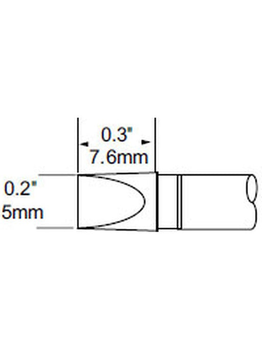 Metcal Cartridge Chisel Extra Large 5mm (0.197 In) SCP-CH50 METCAL - Micks Gone Bush