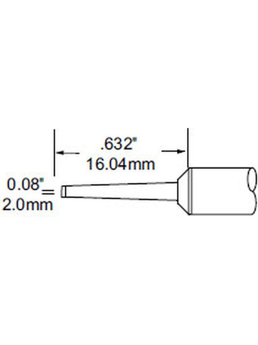 Metcal Cartridge Chisel Long 1.57mm (0.062 In) SCP-CHL20 METCAL - Micks Gone Bush