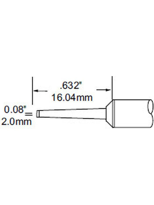 Metcal Cartridge Chisel Long 1.57mm (0.062 In) SCP-CHL20 METCAL - Micks Gone Bush