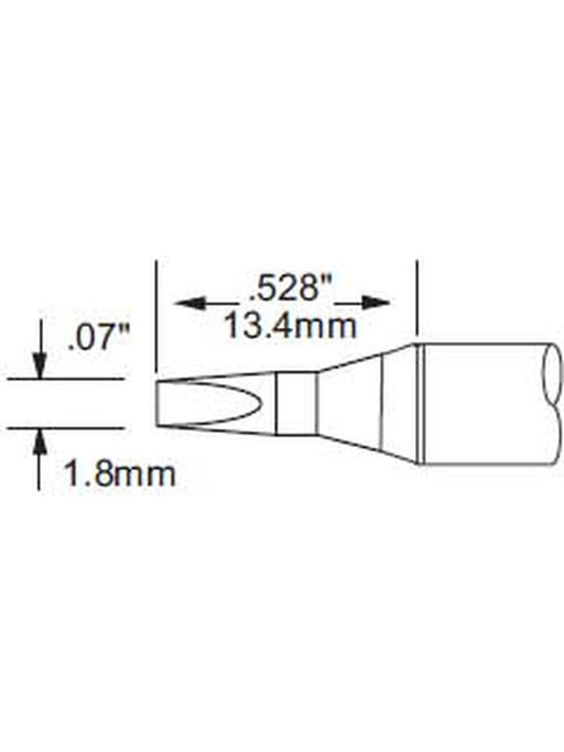 Metcal Tip Chisel 1.8mm (.07 In) Original SCV-CH18AR METCAL - Micks Gone Bush