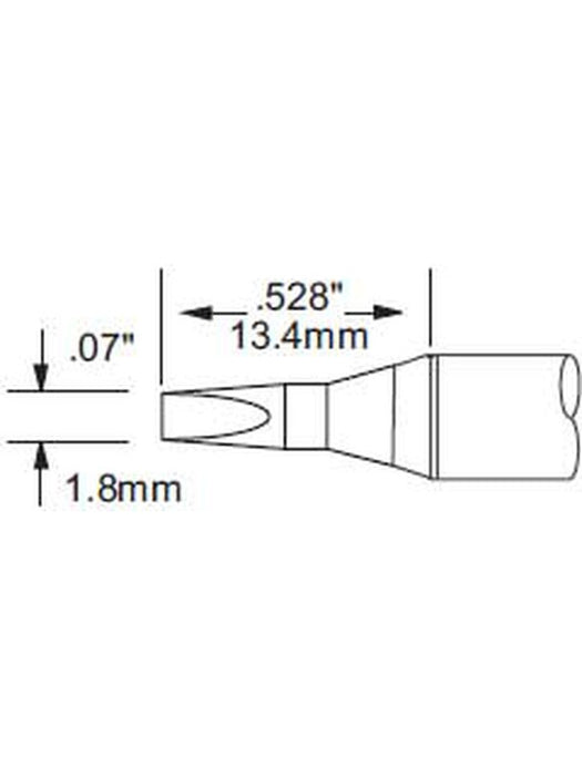 Metcal Tip Chisel 1.8mm (.07 In) Original SCV-CH18AR METCAL - Micks Gone Bush