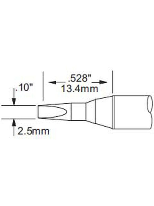 Metcal Tip Chisel 2.5mm (.098 In) Original SCV-CH25AR METCAL - Micks Gone Bush