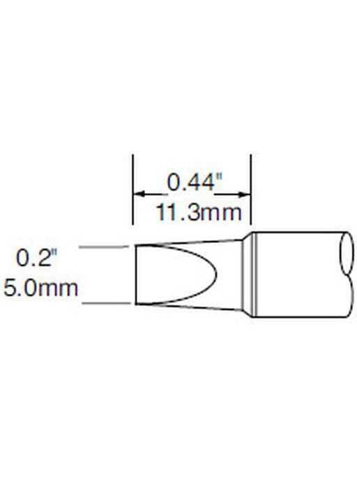 Metcal Tip Chisel Extra Large 5mm (0.197 In) SCV-CH50A METCAL - Micks Gone Bush