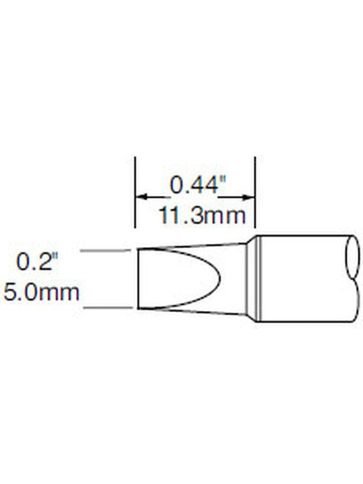 Metcal Tip Chisel Extra Large 5mm (0.197 In) SCV-CH50A METCAL - Micks Gone Bush