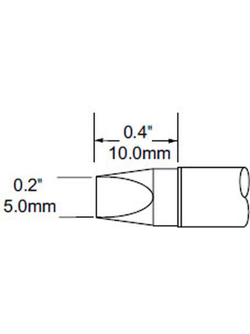 Metcal Tip Chisel Extra Large 5mm (0.197 In) SCV-CH50 METCAL - Micks Gone Bush