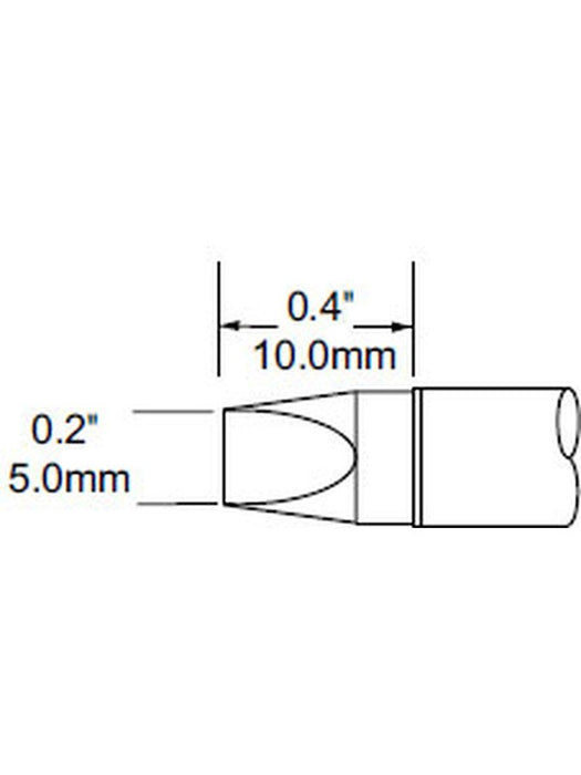 Metcal Tip Chisel Extra Large 5mm (0.197 In) SCV-CH50 METCAL - Micks Gone Bush