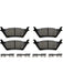 Akebono Brake Pads Severe Duty Rear Ford Fullsize Truck 2016-20 SDF1602 Brake Pads Akebono Brake Corporation - Micks Gone Bush