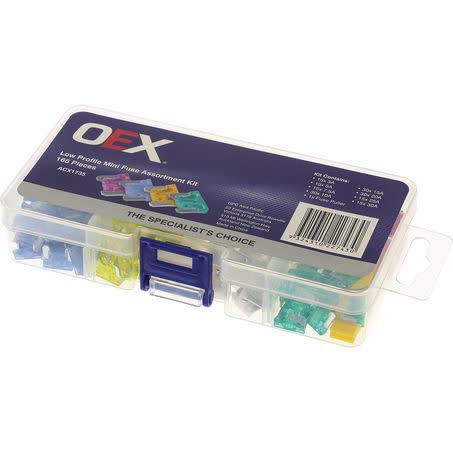 OEX Low Profile Mini Fuse Assortment Kit 166 Piece ACX1735 FUSE ASSORTMENT OEX - Micks Gone Bush