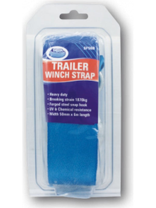 ARK Trailer Winch Strap 50mm X 6M 1,870Kg B/St Steel Snap Hook Blister SF56B ARK - Micks Gone Bush
