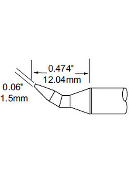 Metcal Cartridge, Chisel Bent 30, 1.5mm (0.059 In) SFP-CHB15 METCAL - Micks Gone Bush