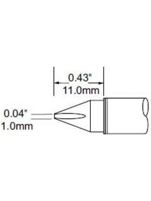 Metcal Tip, Chisel, 1mm (0.039 In) SFV-CH10 METCAL - Micks Gone Bush