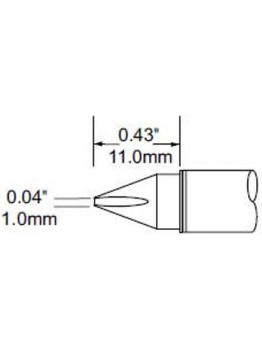 Metcal Tip, Chisel, 1mm (0.039 In) SFV-CH10 METCAL - Micks Gone Bush