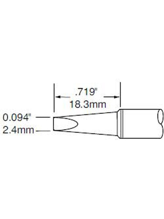 Metcal Tip, Chisel, 2.4mm (0.094 In) SFV-CH24A METCAL - Micks Gone Bush