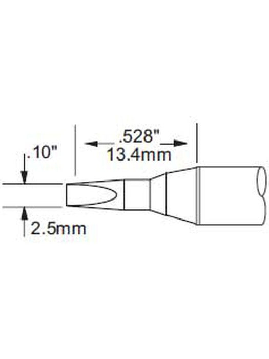 Metcal Tip Chisel 2.5mm (.098 In) Original SFV-CH25AR METCAL - Micks Gone Bush