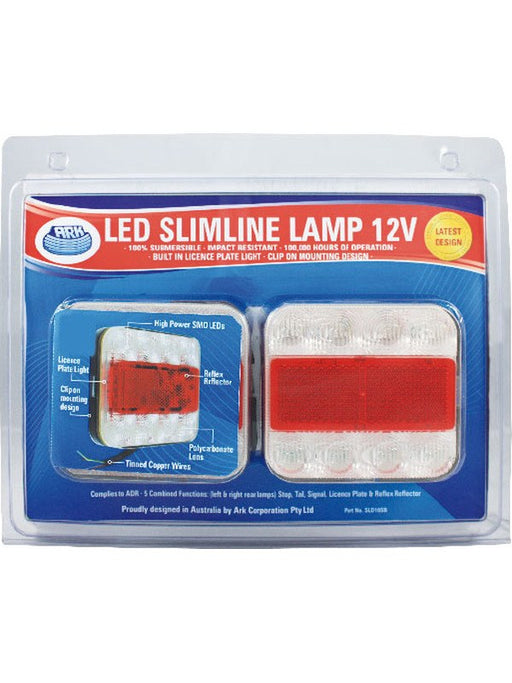ARK LED Stop/Tail/Indicator Lamp 12V with Reflector Licence Plate SLD10SB ARK - Micks Gone Bush