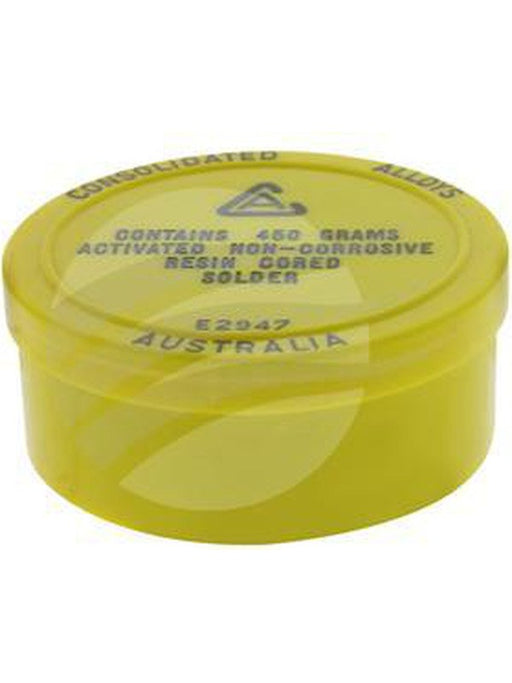 Jaylec Solder Resin Core 3.2mm 450G 0.4 Tin 0.6 Lead In Yellow Container SORC25 Soldering Consumables Jaylec - Micks Gone Bush