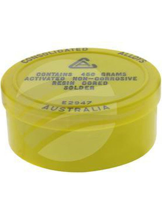Jaylec Solder Resin Core 3.2mm 450G 0.4 Tin 0.6 Lead In Yellow Container SORC25 Soldering Consumables Jaylec - Micks Gone Bush