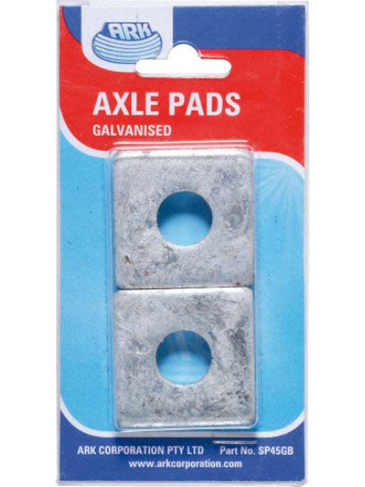 ARK Spring Pad Galvanised 40mm X 40mm To Suit 45mm Wide Leaf Springs Pack of 2 SP45GB ARK - Micks Gone Bush