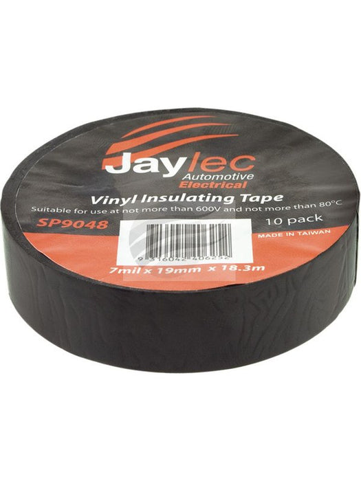 Jaylec Vinyl Insulating Tape 19 X 18.3mm [ref Narva 56820BK] Pack 10 SP9048 Adhesives, Sealants and Tapes Jaylec - Micks Gone Bush