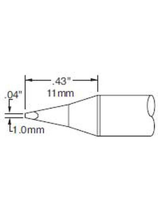Metcal Cartridge Chisel 1mm (0.039 In) 30 DEG SSC-725A METCAL - Micks Gone Bush
