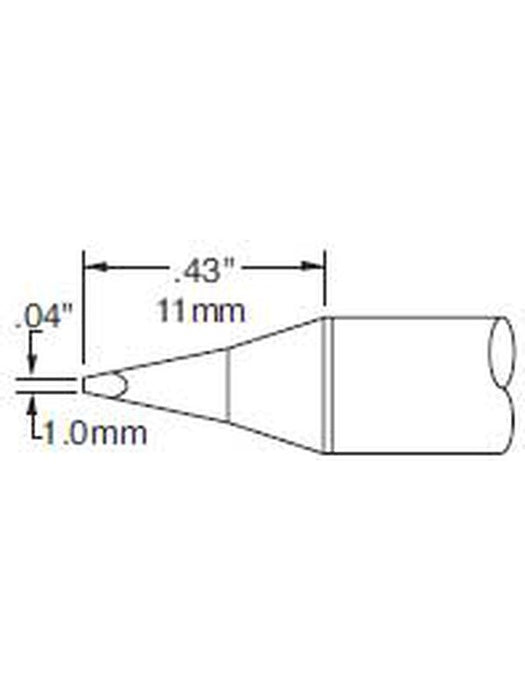 Metcal Cartridge Chisel 1mm (0.039 In) 30 DEG SSC-725A METCAL - Micks Gone Bush