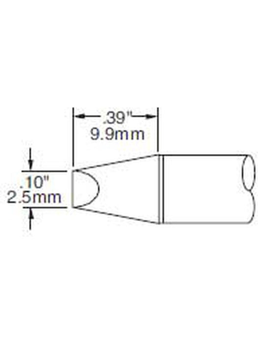 Metcal Cartridge Chisel 2.5mm (0.098 In) 30 DEG SSC-736A METCAL - Micks Gone Bush