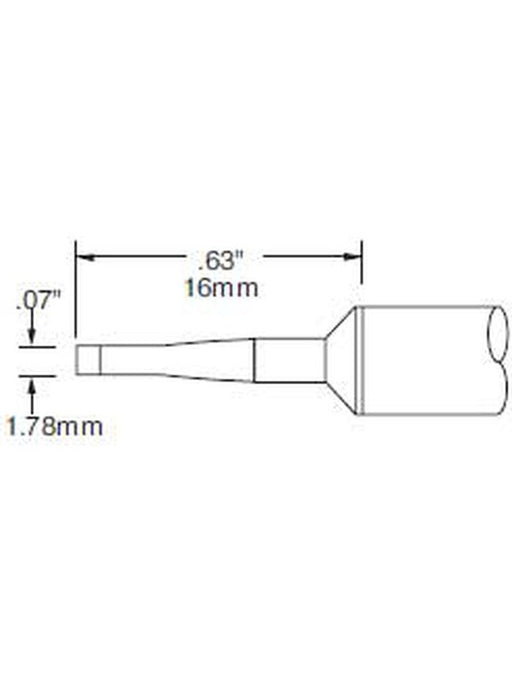 Metcal Cartridge Chisel Long 1.78mm (0.07 In) 60 DEG SSC-742A METCAL - Micks Gone Bush