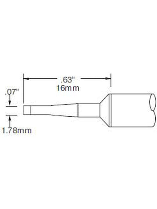 Metcal Cartridge Chisel Long 1.78mm (0.07 In) 60 DEG SSC-742A METCAL - Micks Gone Bush