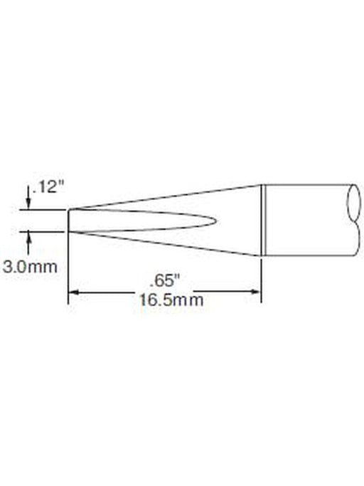 Metcal Cartridge Chisel Long 3mm (0.118 In) SSC-746A METCAL - Micks Gone Bush