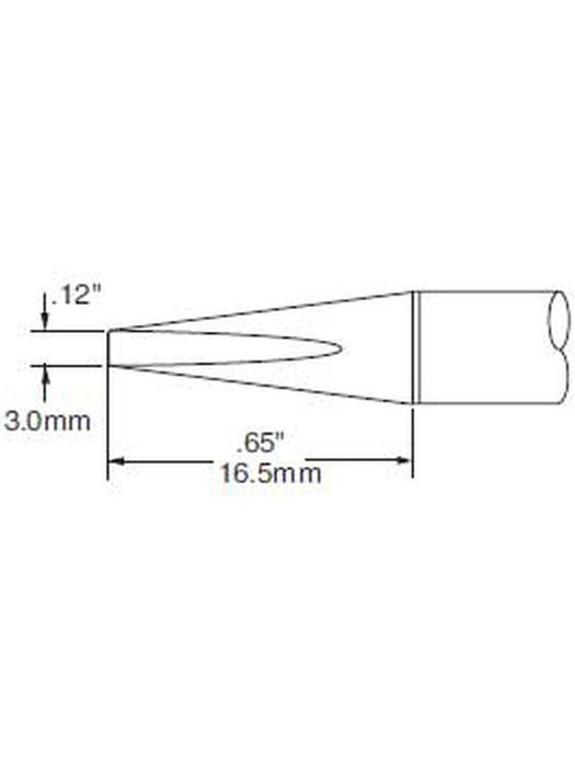 Metcal Cartridge Chisel Long 3mm (0.118 In) SSC-746A METCAL - Micks Gone Bush