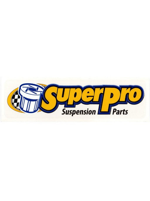 SuperPro Suspension Parts Sticker White 15.5x4.55cm STICKER-0001 Superpro - Micks Gone Bush