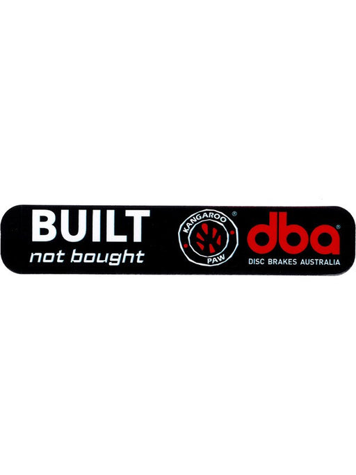 DBA - Disc Brakes Australia Built Not Bought - Kangaroo Paw Sticker Black 12.7x2.5x0.01 cm STICKER-0005 DBA - Micks Gone Bush