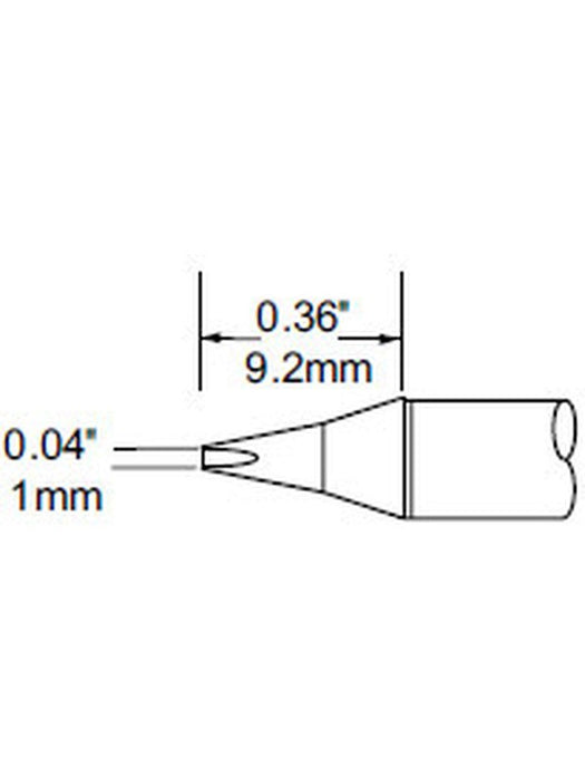 Metcal Cartridge Chisel 1mm (0.039 In) 30 DEG STP-CH10 METCAL - Micks Gone Bush