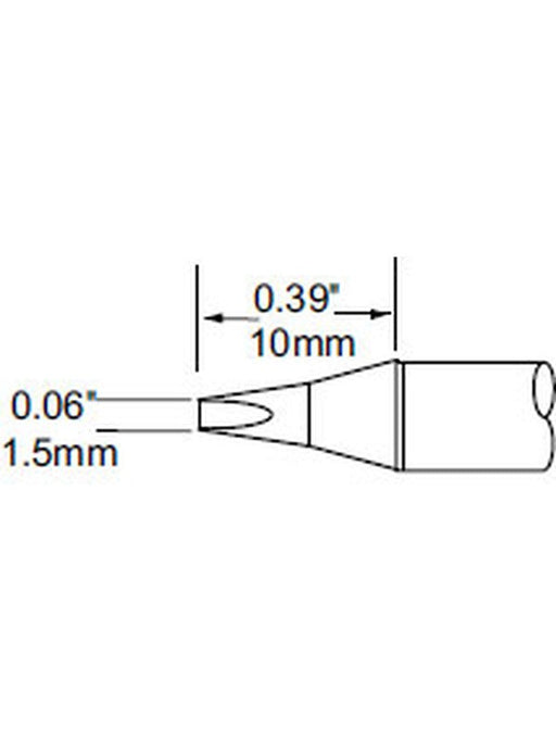 Metcal Cartridge Chisel 1.5mm (0.059 In) 30 DEG STP-CH15 METCAL - Micks Gone Bush
