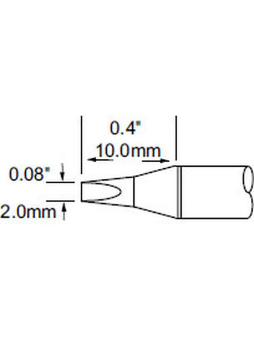 Metcal Cartridge Chisel 2mm (0.079 In) 30 DEG STP-CH20 METCAL - Micks Gone Bush