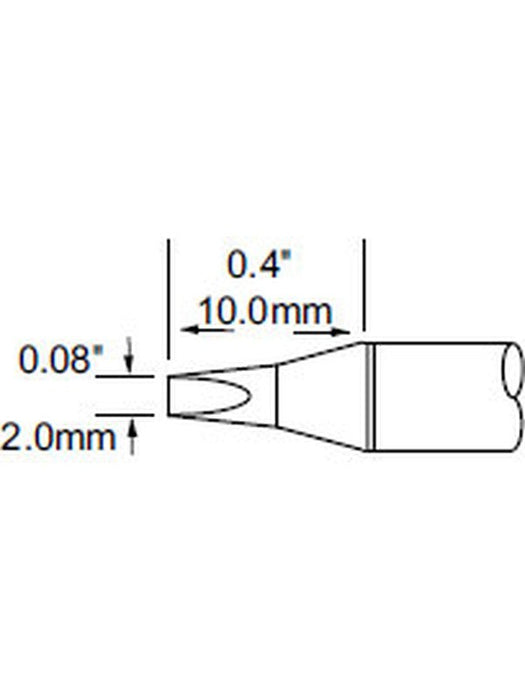 Metcal Cartridge Chisel 2mm (0.079 In) 30 DEG STP-CH20 METCAL - Micks Gone Bush