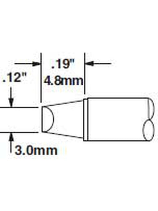 Metcal Cartridge Chisel 3mm (0.12") 90DEG STTC-013 METCAL - Micks Gone Bush
