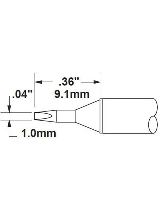 Metcal Cartridge, Chisel 30 Deg 1mm (0.04 In) STTC-125P METCAL - Micks Gone Bush