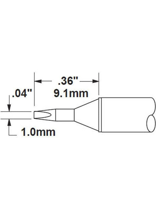 Metcal Cartridge, Chisel 30 Deg 1mm (0.04 In) STTC-125P METCAL - Micks Gone Bush