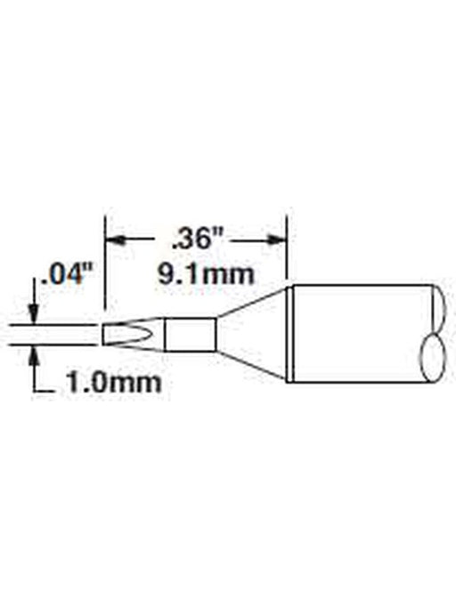 Metcal Cartridge, Chisel 30 Deg, 1mm (0.04") STTC-125 METCAL - Micks Gone Bush