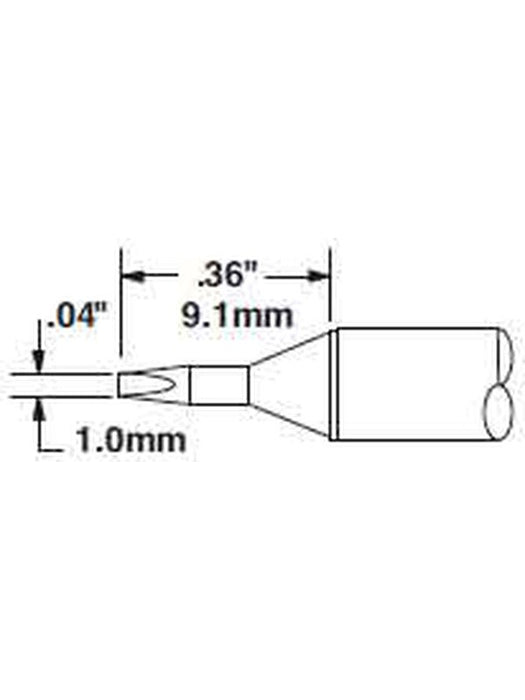 Metcal Cartridge, Chisel 30 Deg, 1mm (0.04") STTC-125 METCAL - Micks Gone Bush